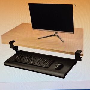 Kensington SmartFit Clamp-On Keyboard Drawer (No tools required)